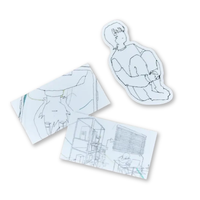 Outline sticker set